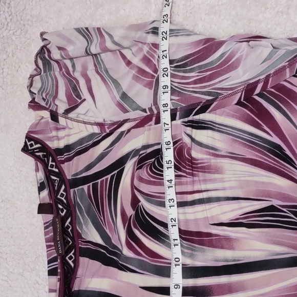 Dana Buchman Wing Sleeve Print Tops Size L 95% Polyester - Picture 14 of 16